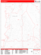 Palm Harbor Digital Map Red Line Style